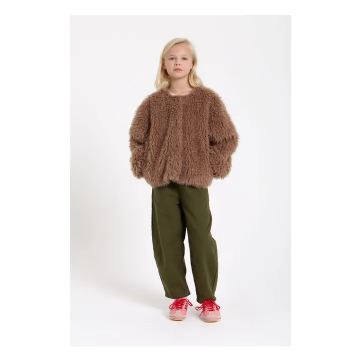 Pantalon Balloon Brodé Gianna Twill | Vert kaki- Image produit n°8