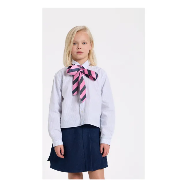 Chemise Courte Crush Rayée | Blanc