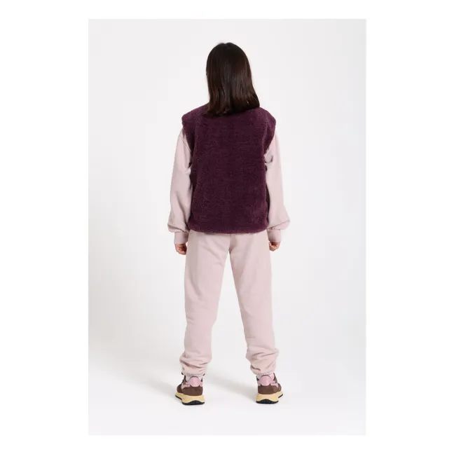 Jude Sleeveless Sherpa Jacket | Purple