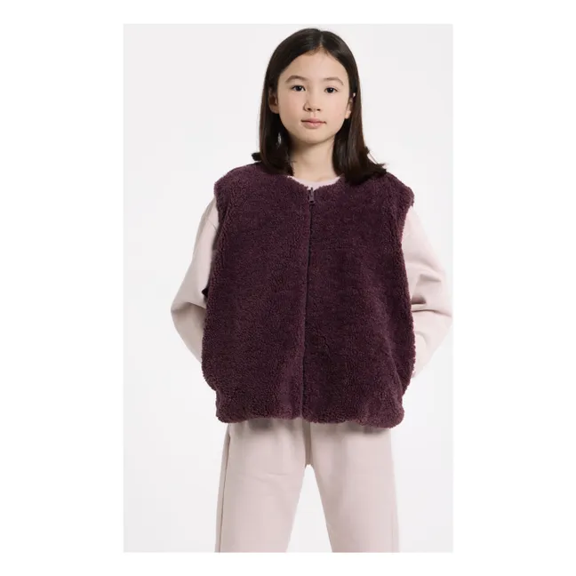 Veste Sans Manches Façon Sherpa Jude | Violet