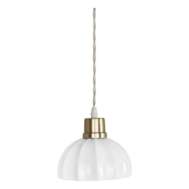 Suspension opale Doris | Blanc