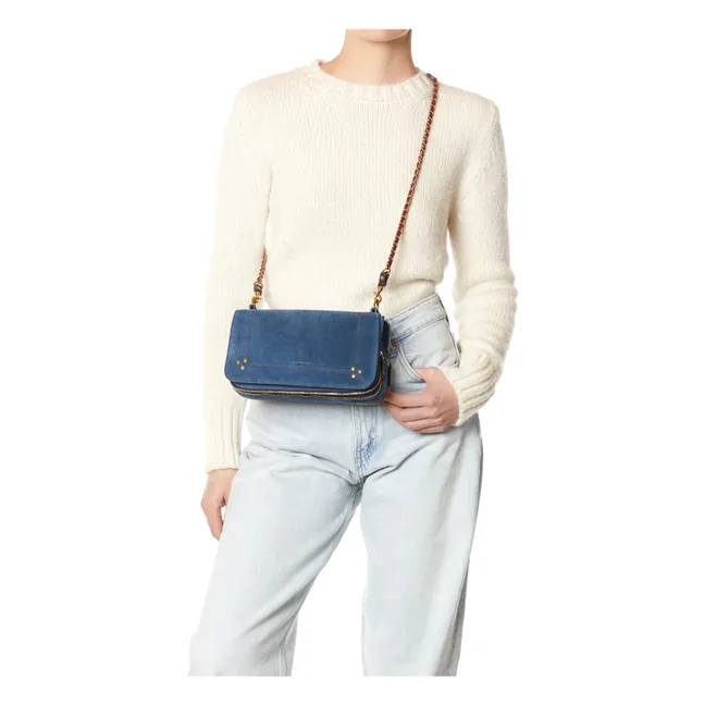 Sac Bobi Croûte Velours | Bleu jean