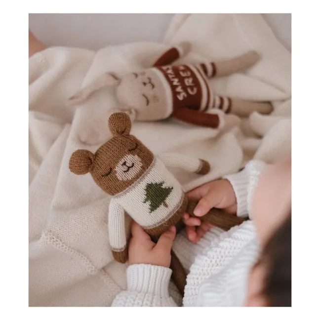 Doudou Lapin Santa's Crew | Sienne