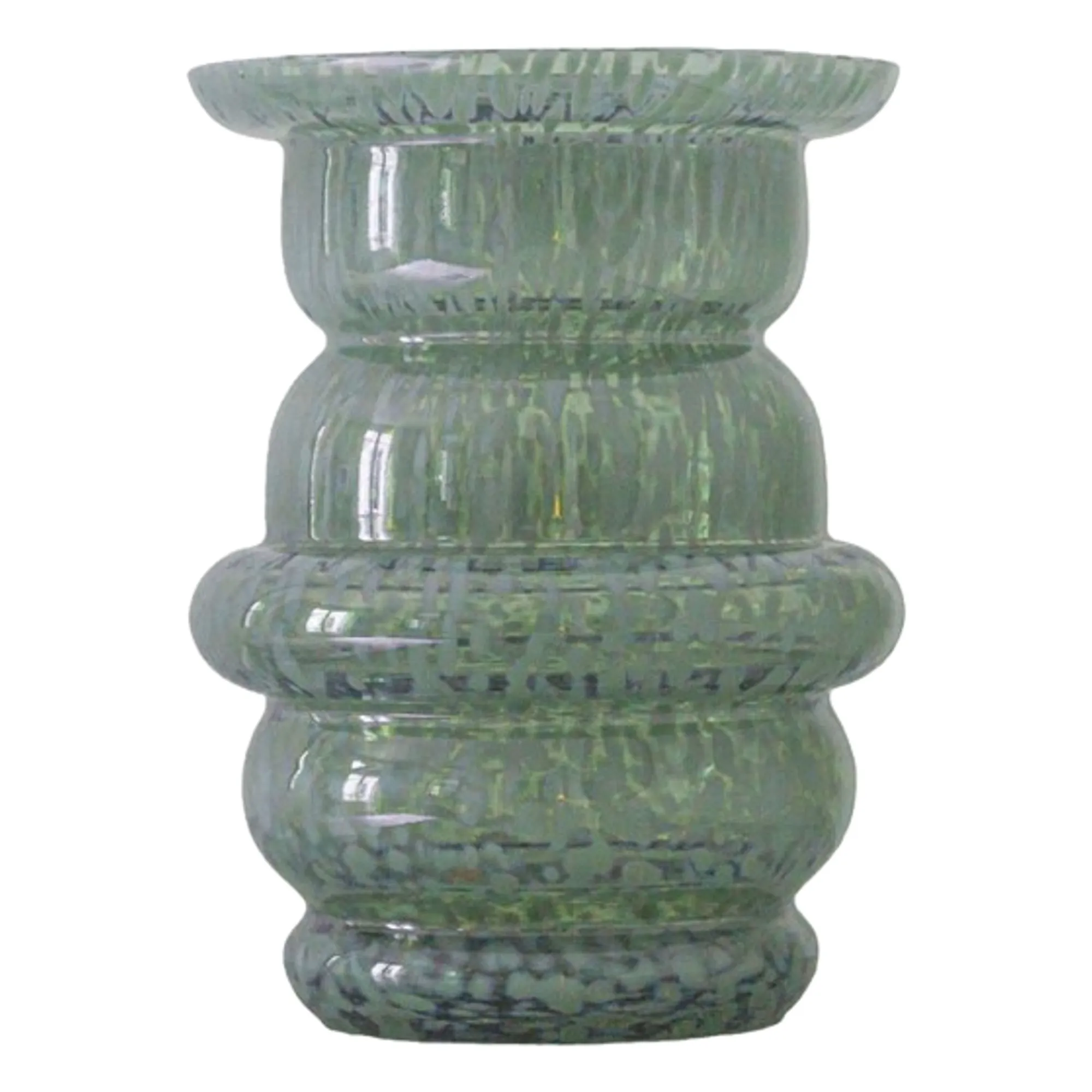 Cosin Green Dome Speckled Glass Vase