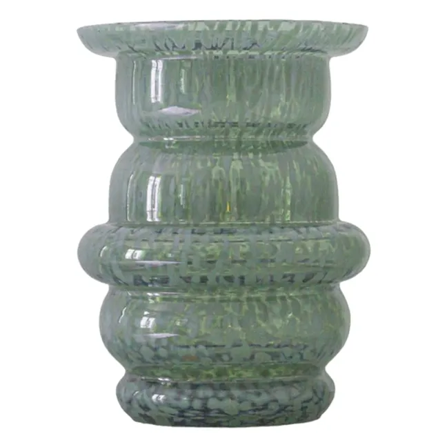 Vase en verre moucheté Dôme | Vert