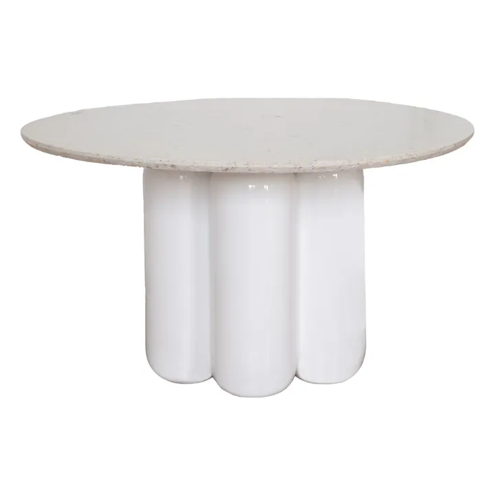 Table basse avec plateau en matière recyclée | Blanc- Image produit n°0