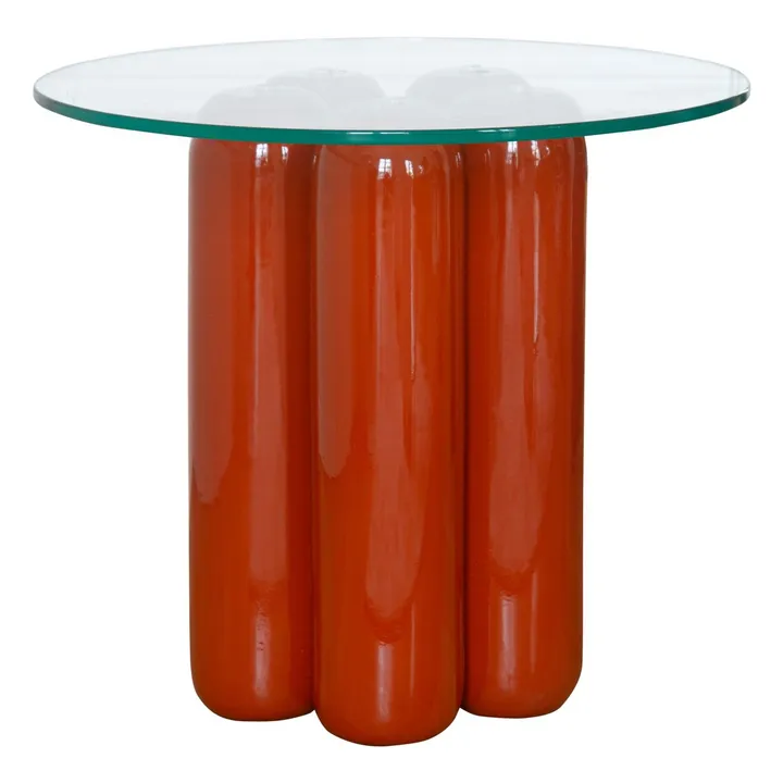 Table d'appoint avec plateau en verre | Terracotta- Image produit n°0
