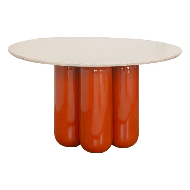 Table basse avec plateau en matière recyclée | Terracotta