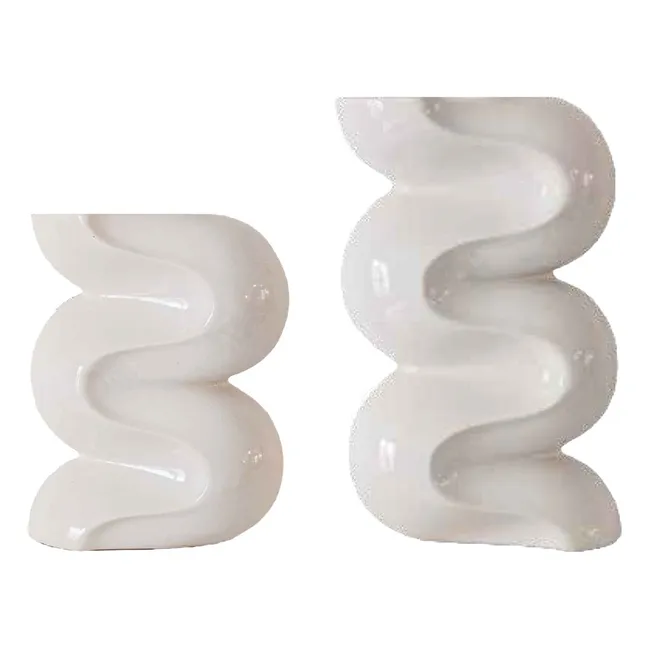 Bougeoirs Ganache - Set de 2 | Crème