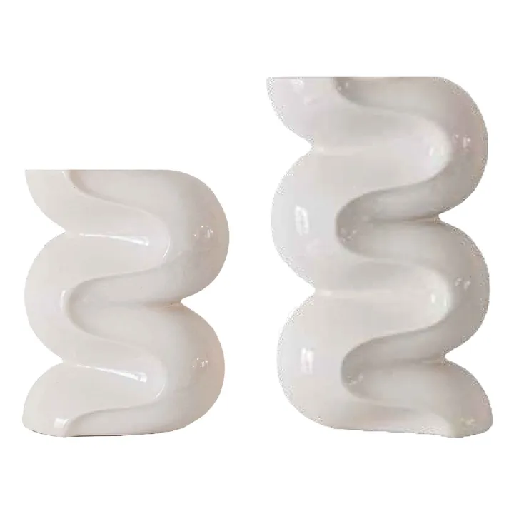 Bougeoirs Ganache - Set de 2 | Crème- Image produit n°0