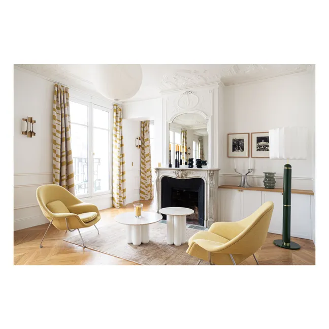 Table d'appoint avec plateau en matière recyclée | Blanc