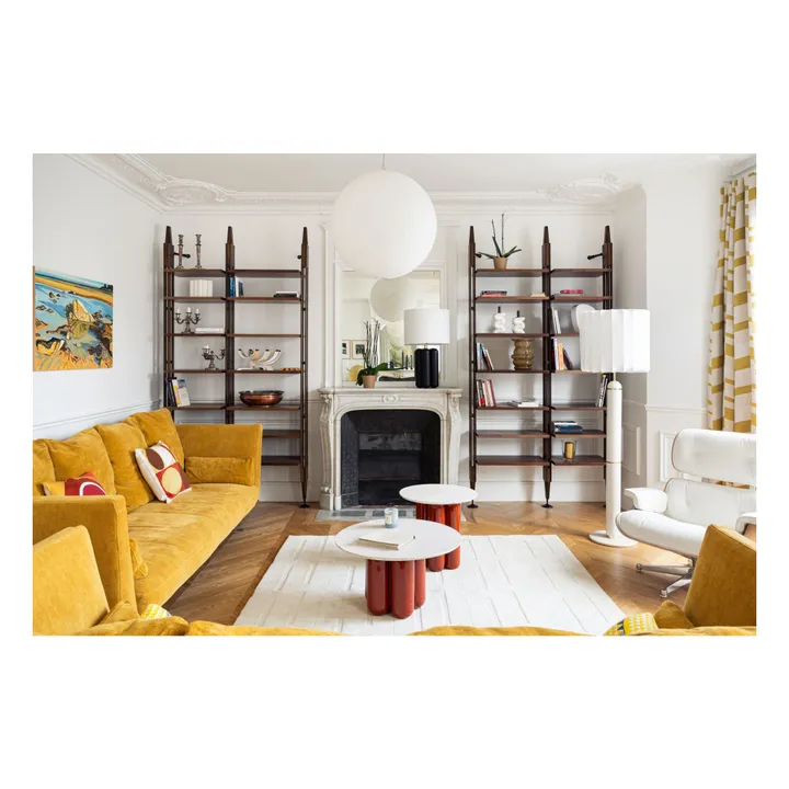 Table d'appoint avec plateau en matière recyclée | Terracotta- Image produit n°1