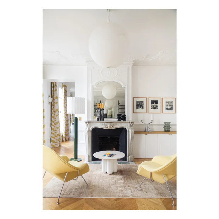 Table basse avec plateau en matière recyclée | Blanc- Image produit n°1