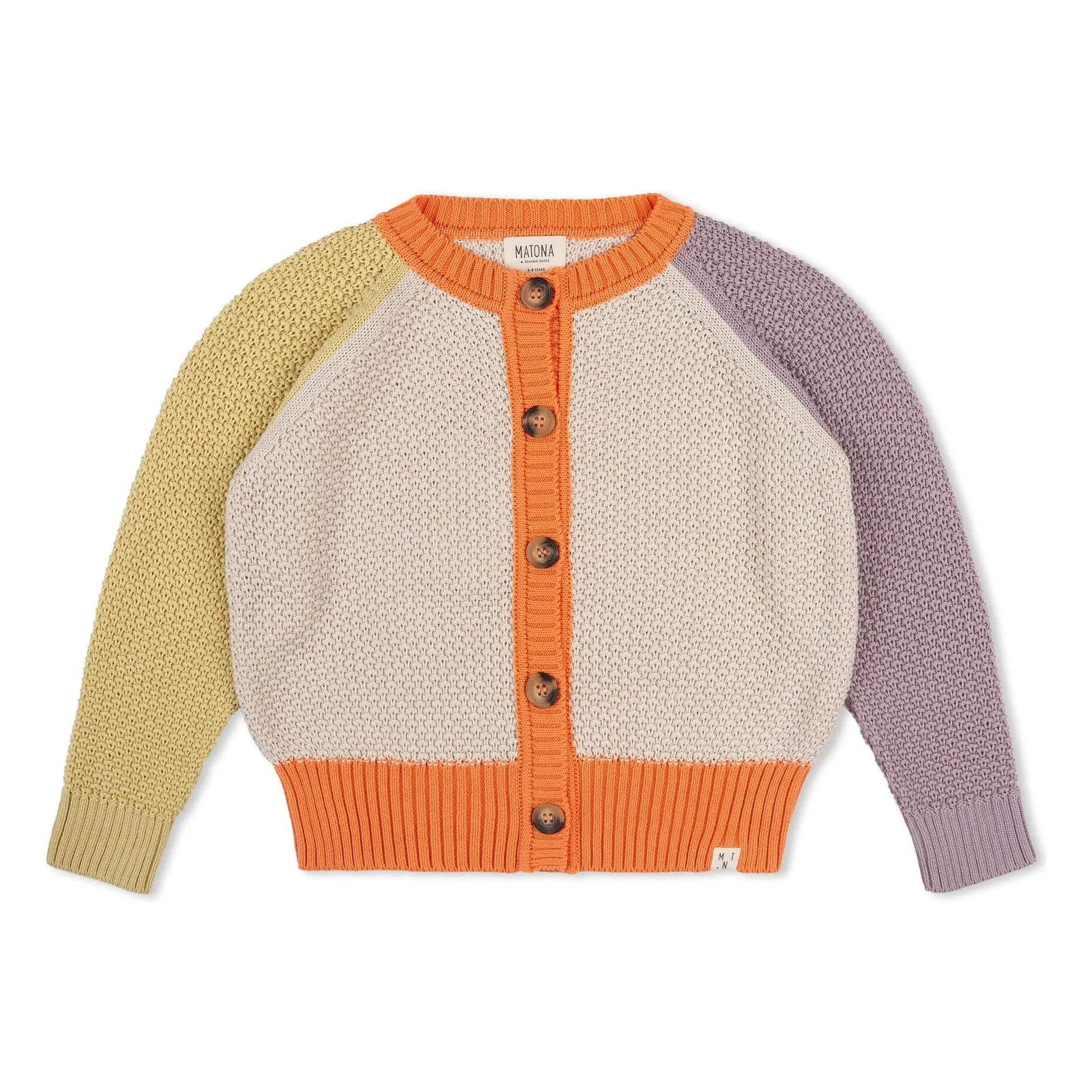 Matona Beige Bloom Organic Cotton Cardigan