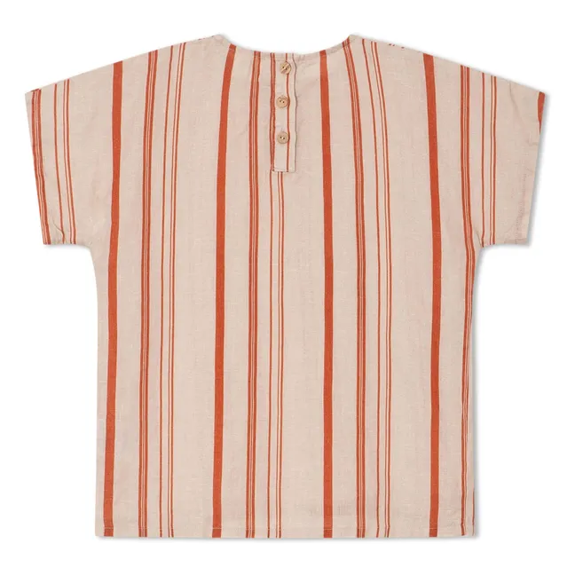 Easy Striped Linen T-shirt | Off white