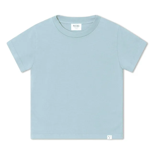 Camiseta de verano de algodón ecológico | Azul Pálido