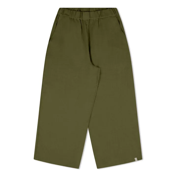 Linen pants | Olive- Product image n°0