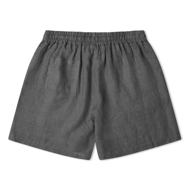 Linen shorts | Dark grey