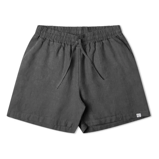 Linen shorts | Dark grey