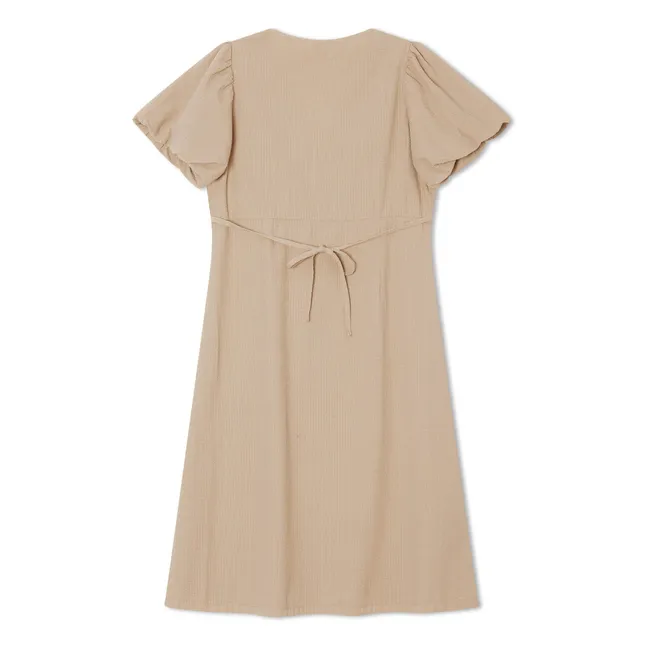 Mi-Long Organic Cotton Dress | Sand