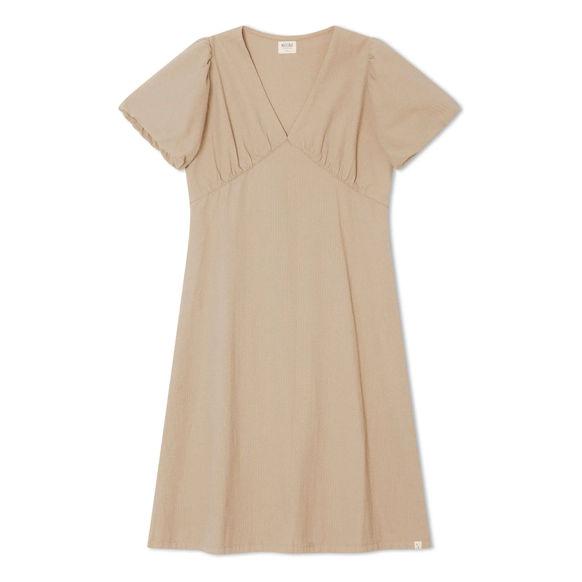 Matona Sand Mi-Long Organic Cotton Dress