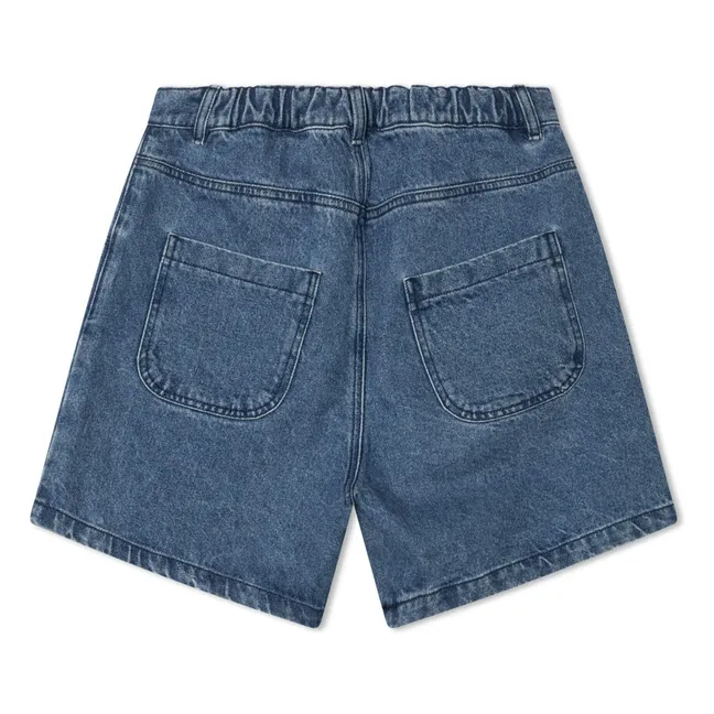 Short Denim Coton Bio | Bleu