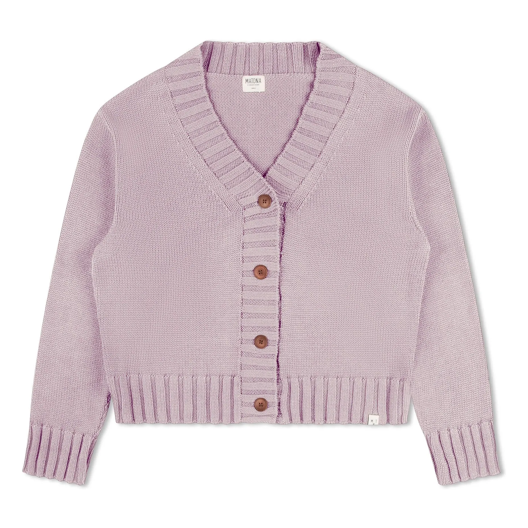 Matona Lavender Organic Cotton Cardigan