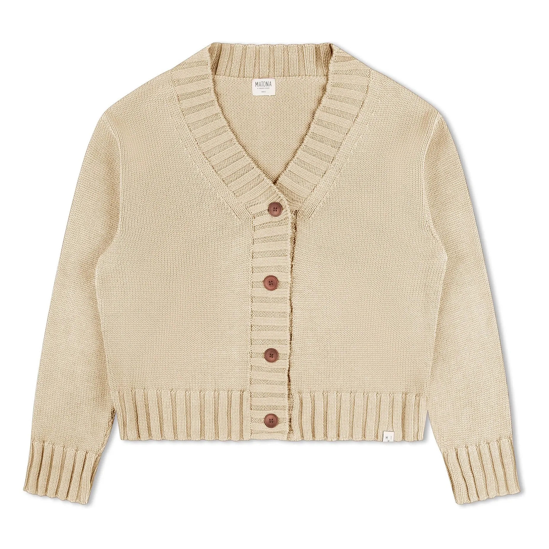 Cardigan Coton Bio | Crème- Image produit n°0