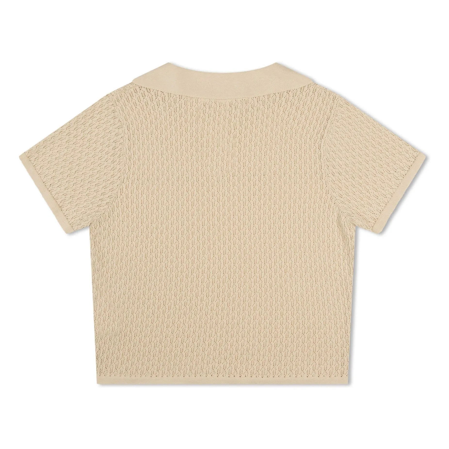 Polo Pointelle Coton Bio | Crème- Image produit n°1