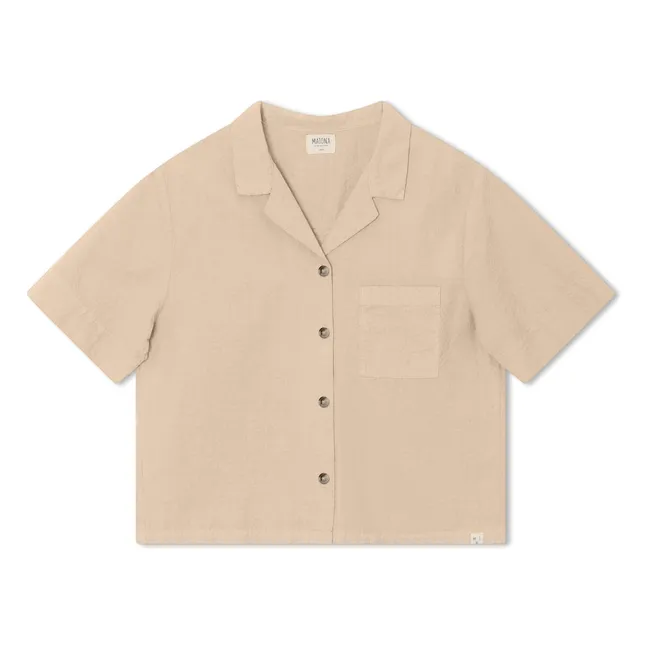 Camicia in cotone organico seersucker | Sabbia