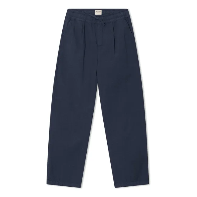 Organic cotton pants | Navy blue
