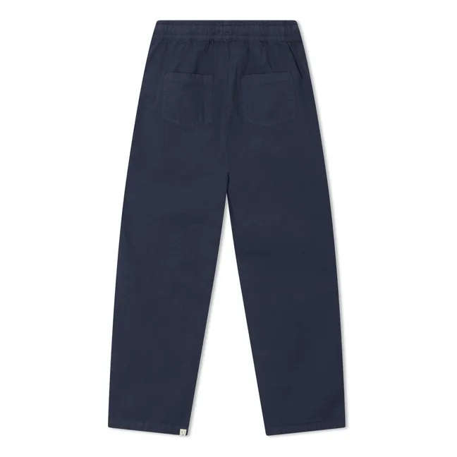 Organic cotton pants | Navy blue
