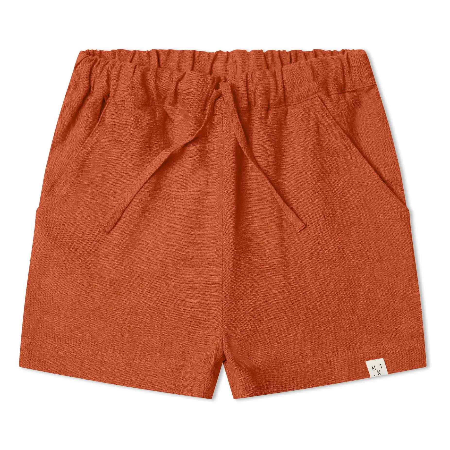 Matona Dark Blue Classic Linen Shorts
