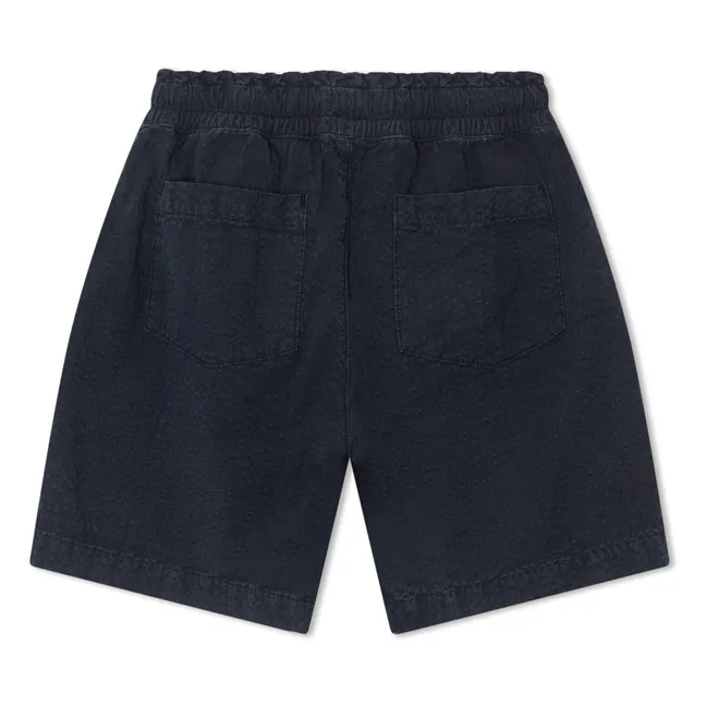 Organic Cotton Bermuda Shorts | Navy blue