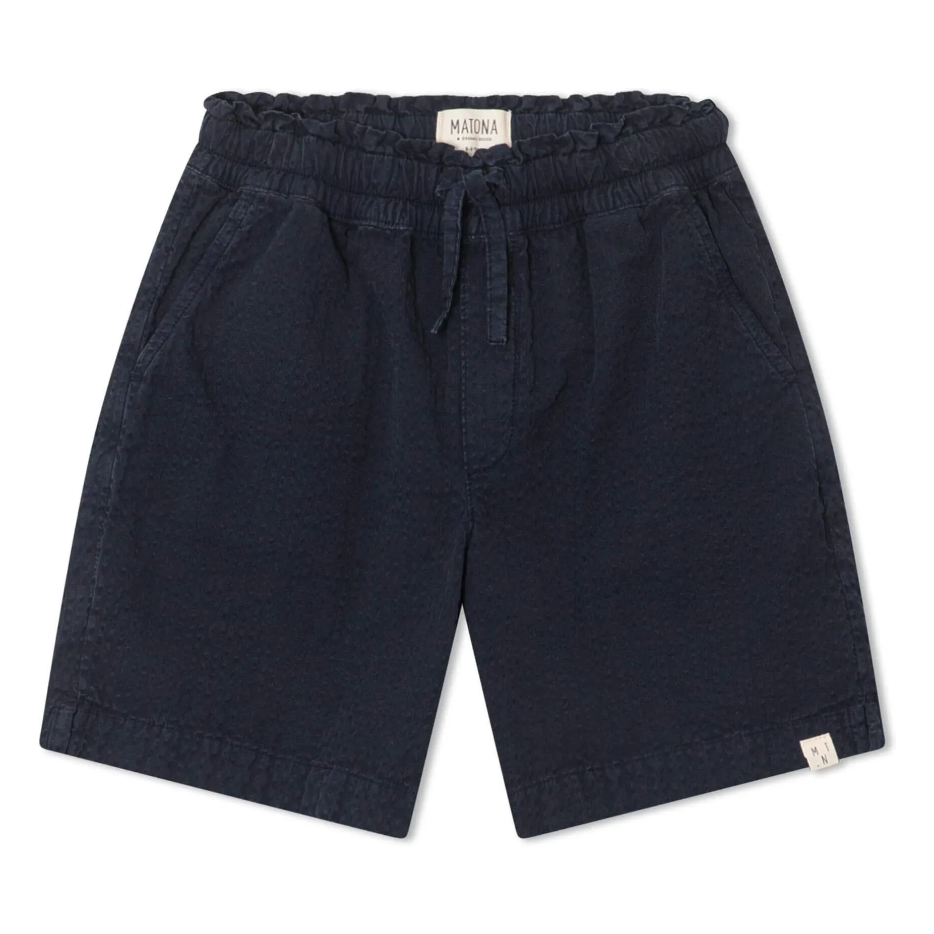 Matona Navy Blue Organic Cotton Bermuda Shorts