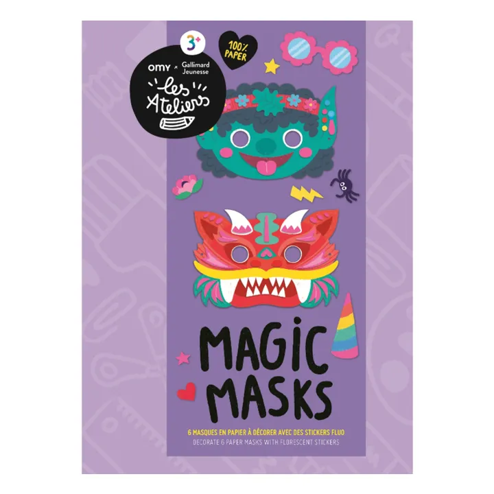 Kit de 6 masques à décorer Magic Mask- Image produit n°0
