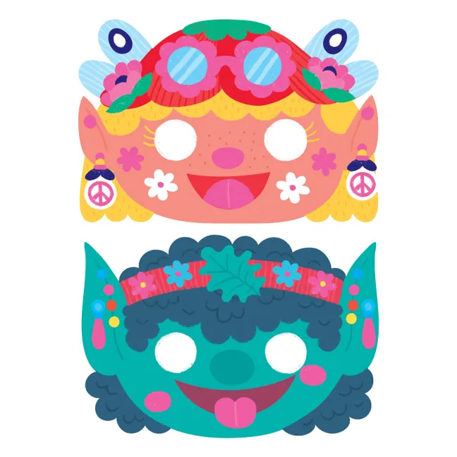 Kit de 6 masques à décorer Magic Mask