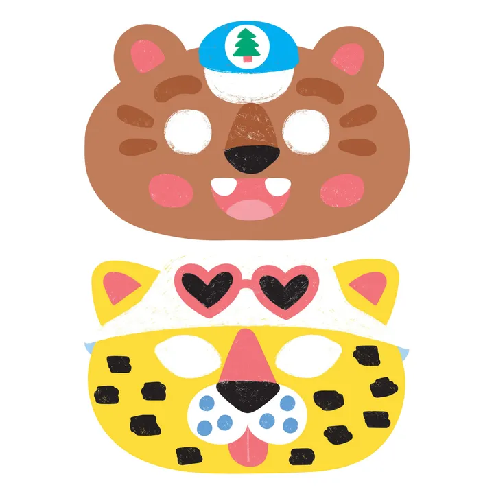 Kit de 6 masques à décorer Ani Mask- Image produit n°2