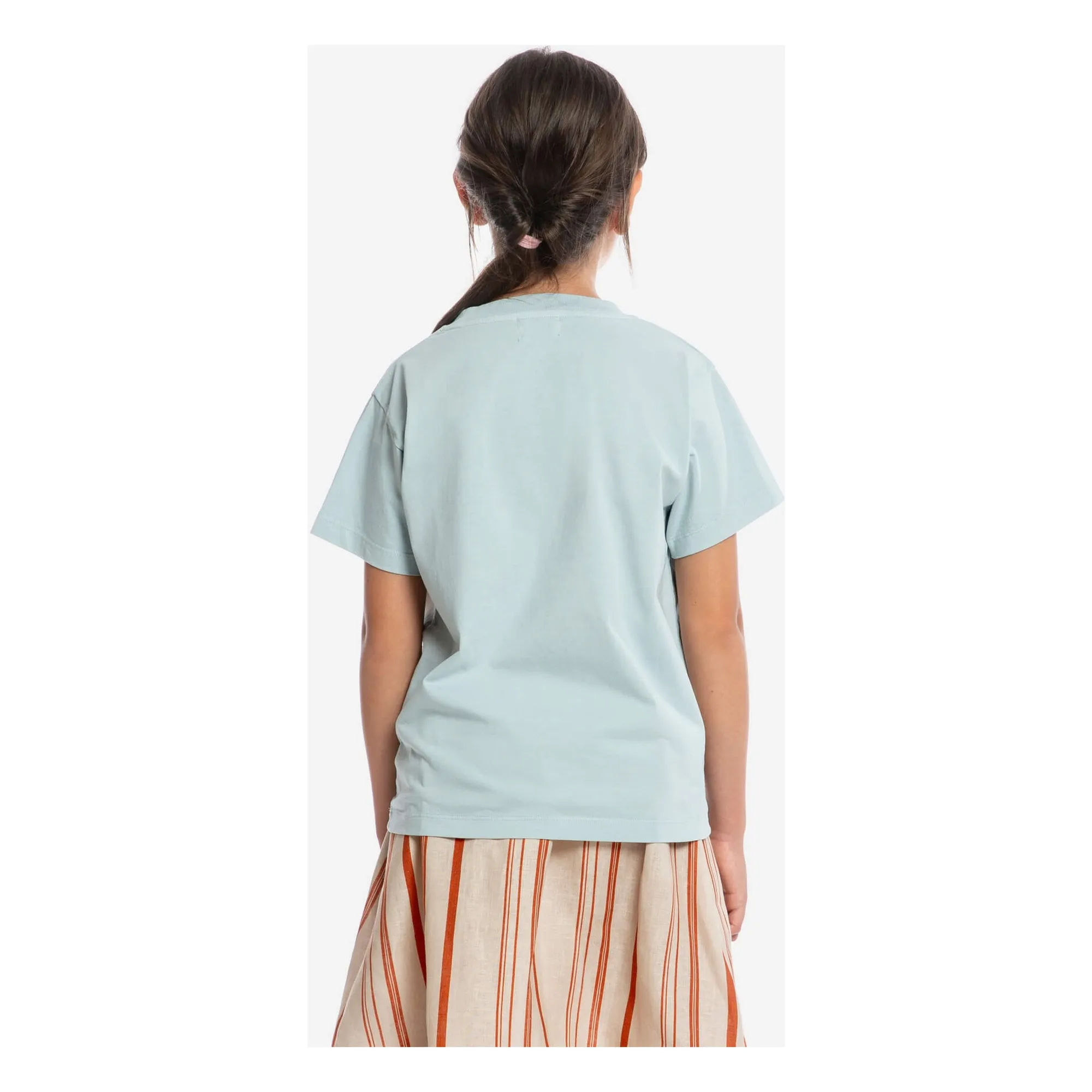 T-shirt Summer Uni Coton Bio | Bleu pâle- Image produit n°8