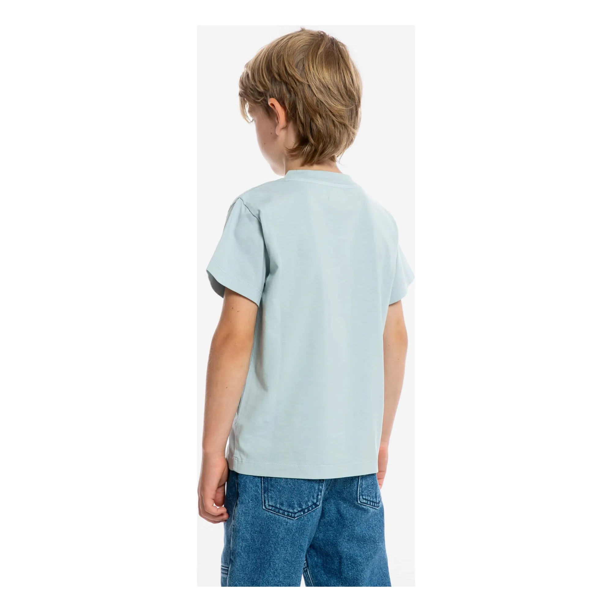 T-shirt Summer Uni Coton Bio | Bleu pâle- Image produit n°9