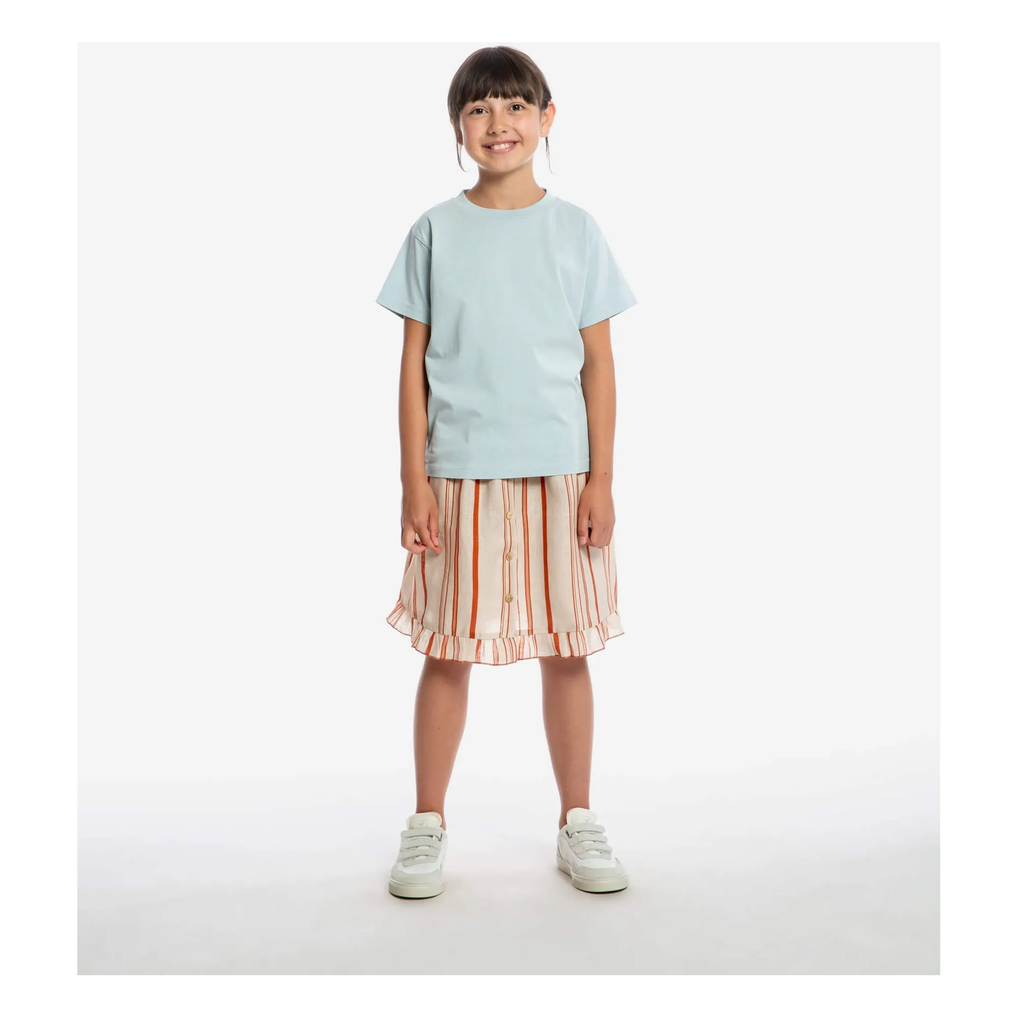 T-shirt Summer Uni Coton Bio | Bleu pâle- Image produit n°2