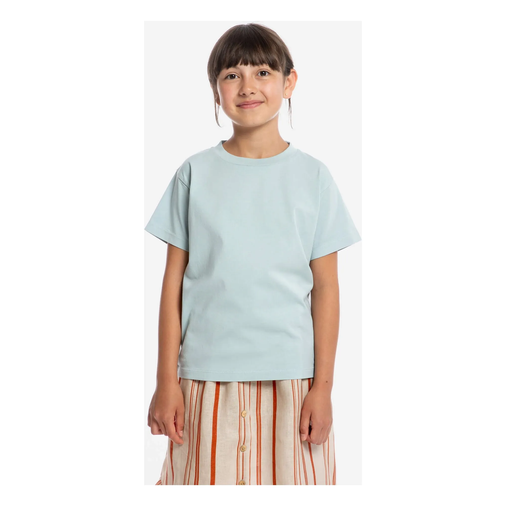 T-shirt Summer Uni Coton Bio | Bleu pâle- Image produit n°1