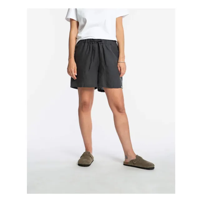 Linen shorts | Dark grey