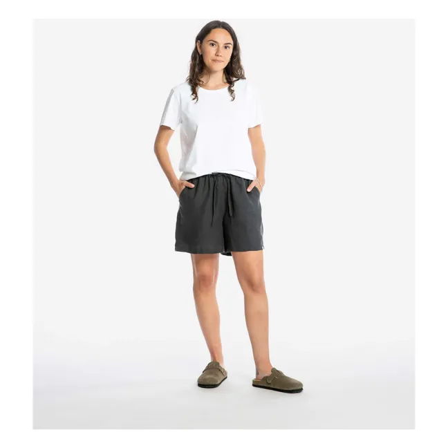 Linen shorts | Dark grey