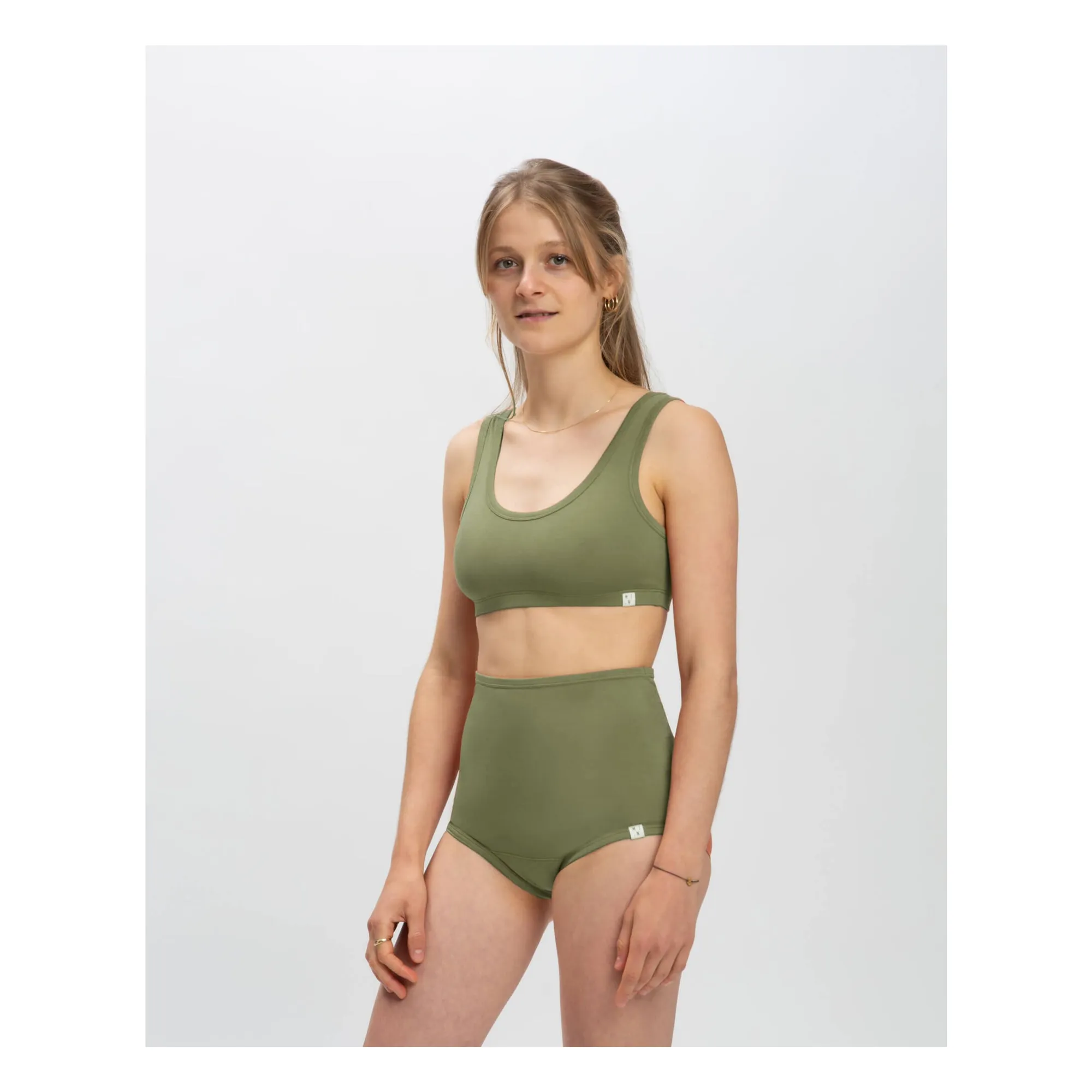 Culotte Coton Bio | Olive- Image produit n°2