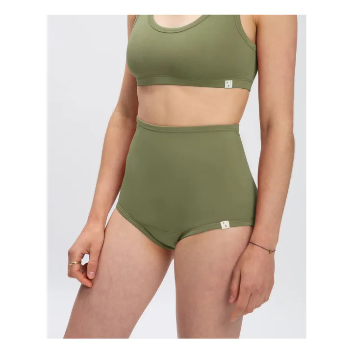 Organic cotton panties | Olive- Product image n°1
