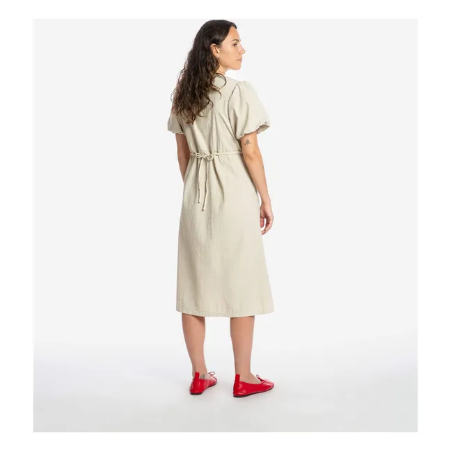 Mi-Long Organic Cotton Dress | Sand