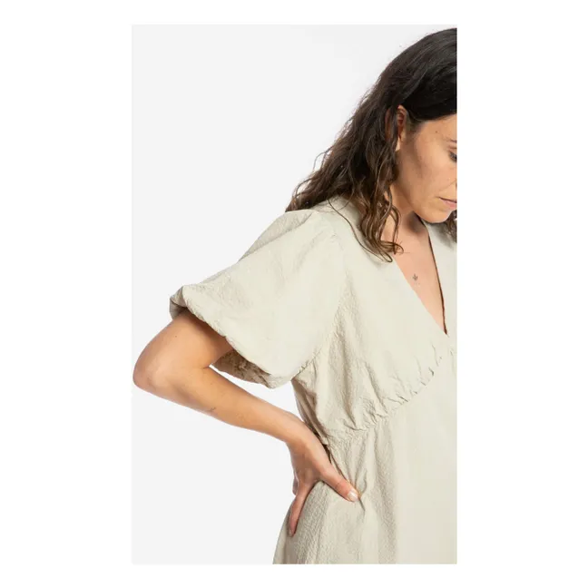 Robe Mi-Longue Coton Bio | Sable