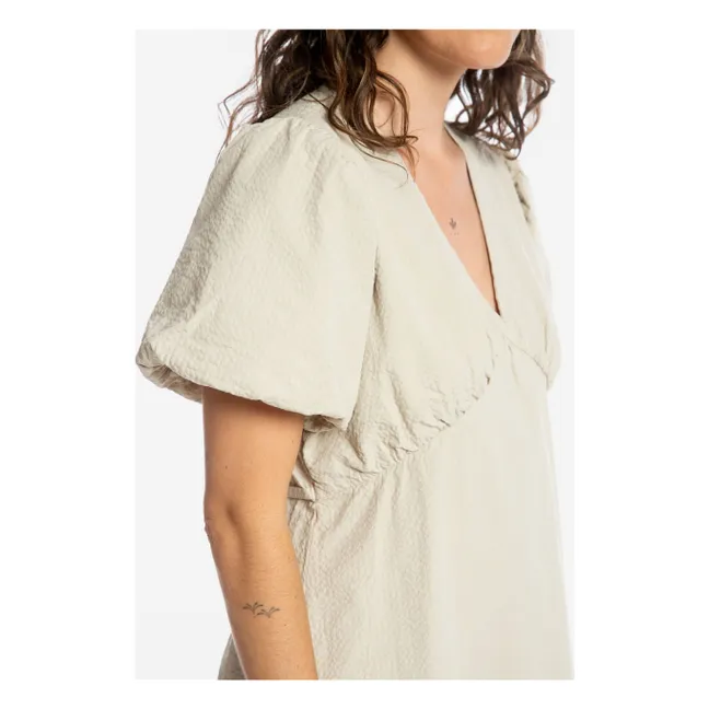 Vestido largo de algodón ecológico | Arena