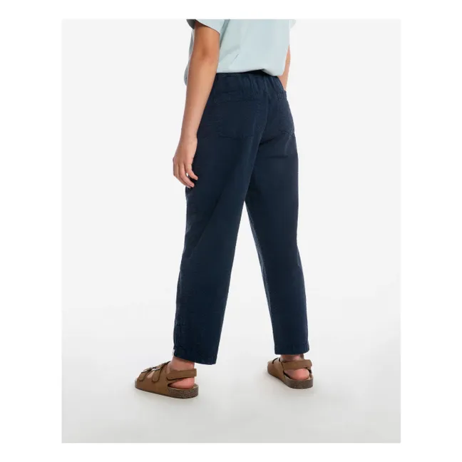 Pantalones de algodón ecológico | Azul Marino